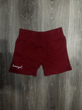 Merlot Red Sculpted Shorts